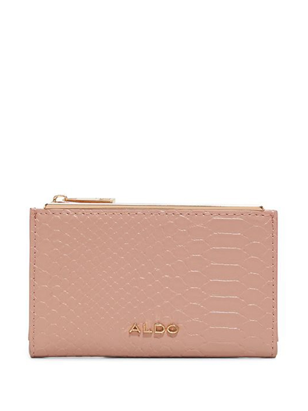 

ALDO Women Geometric Textured Wallet, Pink