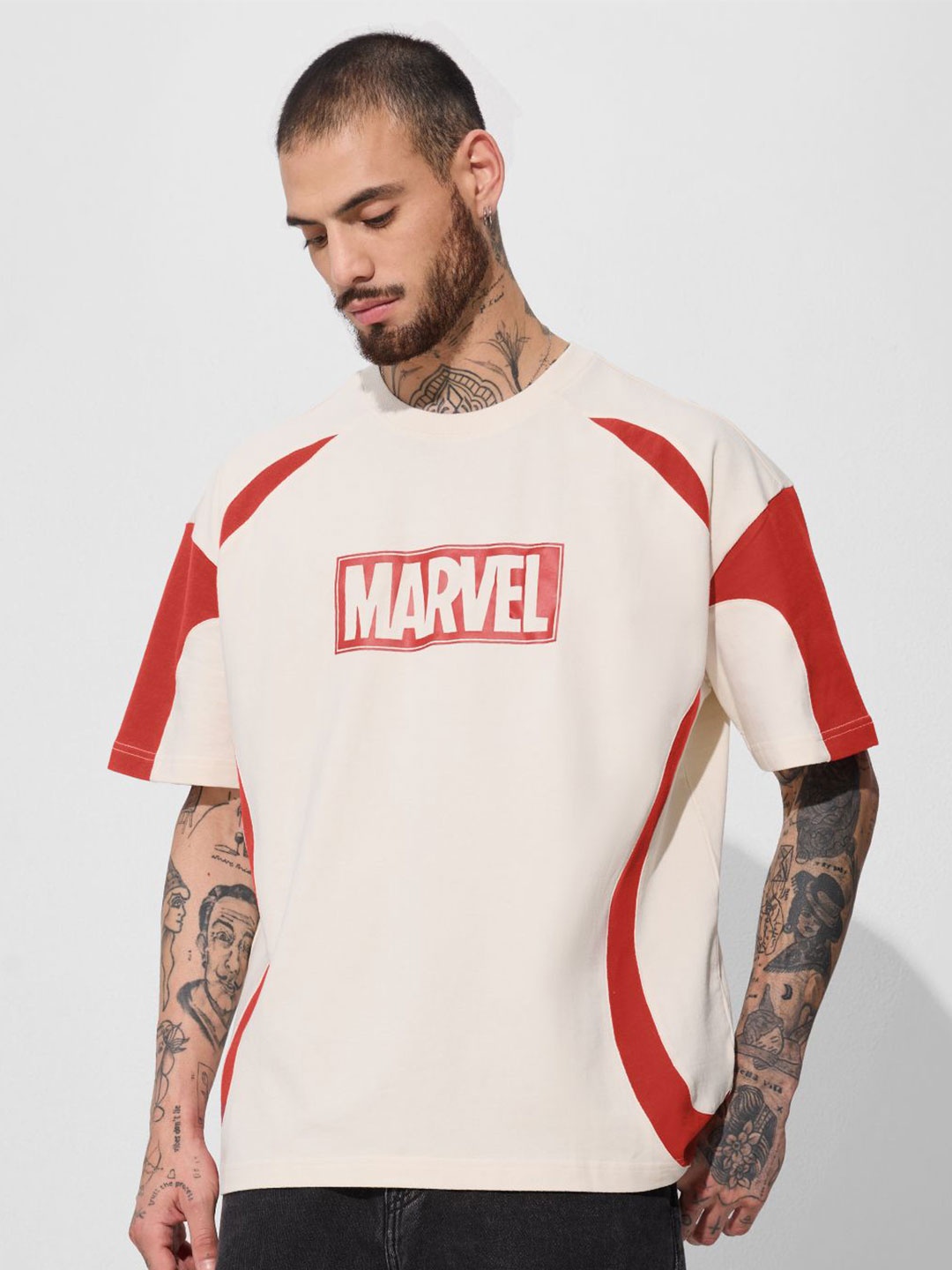 

The Souled Store Men Typography Printed T-shirt, Off white