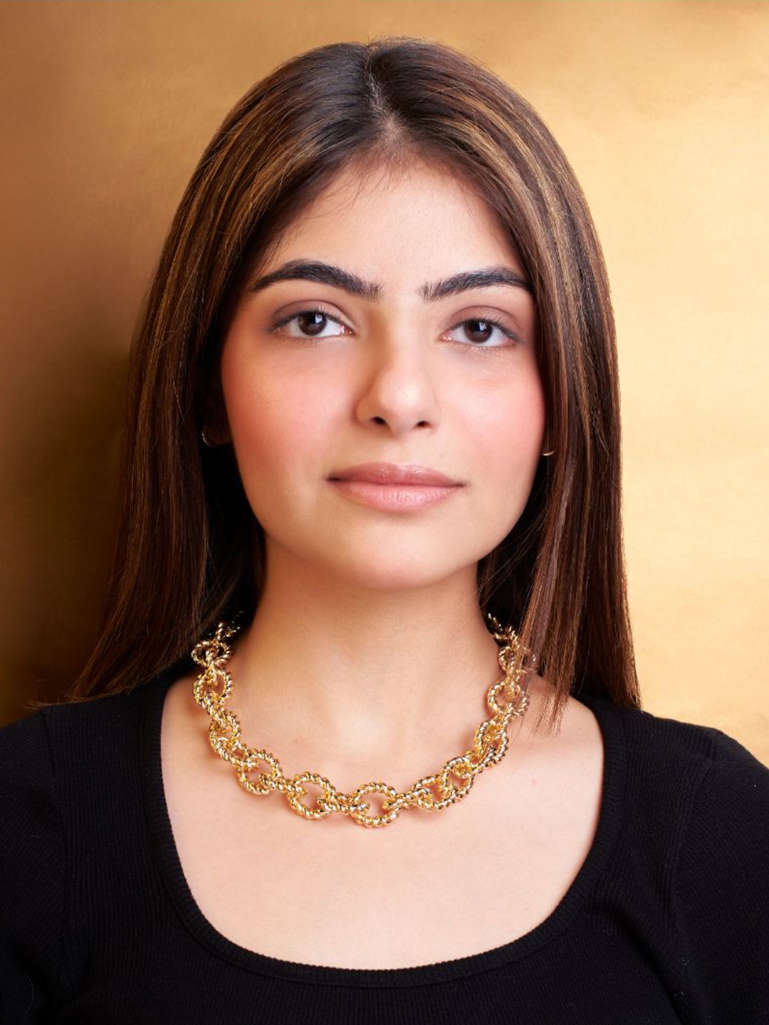 

SALTY Stylish Chain Links Minimal Necklace, Gold