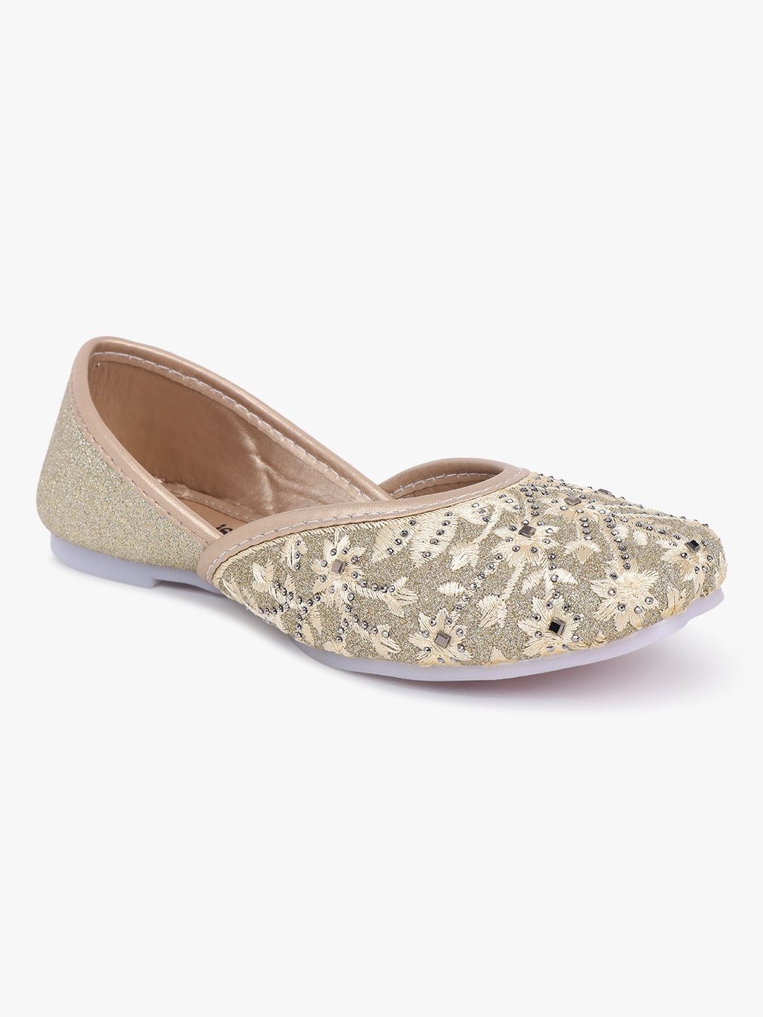 

Superminis Girls Embellished Mojaris, Gold