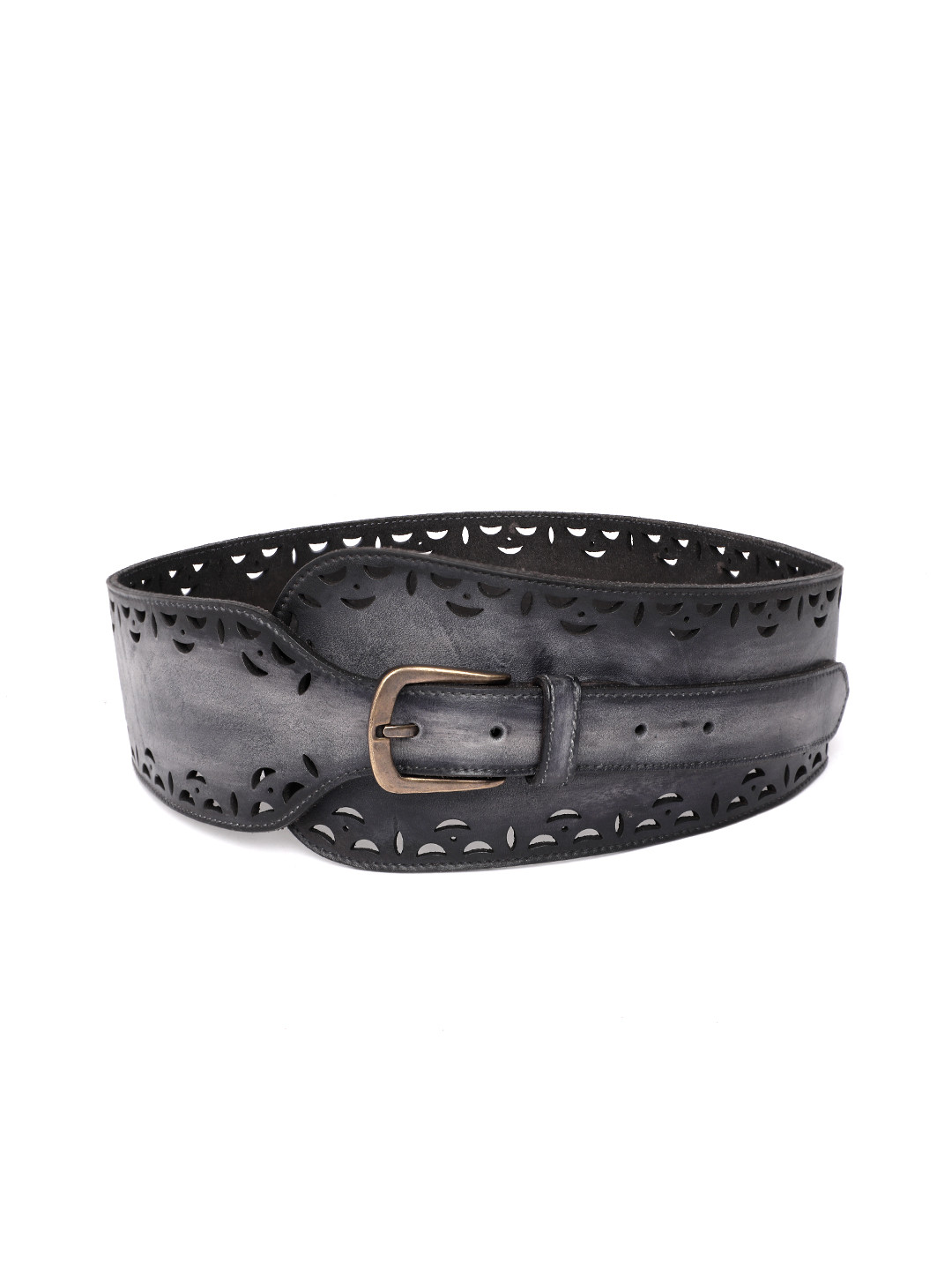 

ART N VINTAGE Women Leather Belt, Black