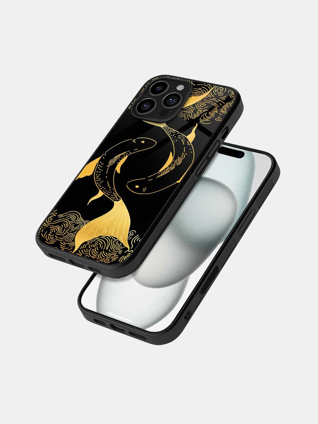 

macmerise Abstract Printed iPhone 16 Pro Max Bumper Case Mobile Accessories, Black