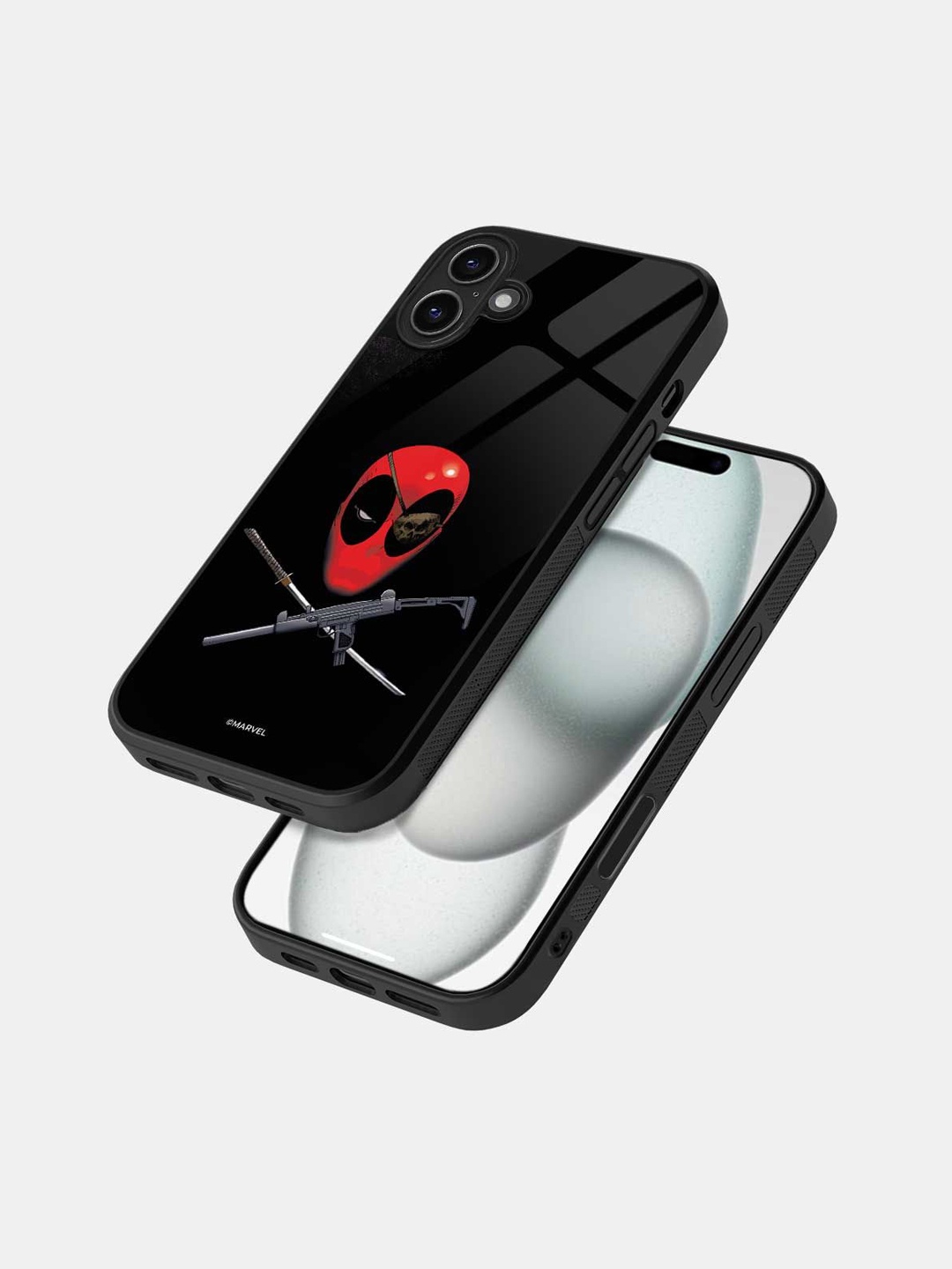 

macmerise Quirky Printed iPhone 16 Plus Bumper Case Mobile Accessories, Black