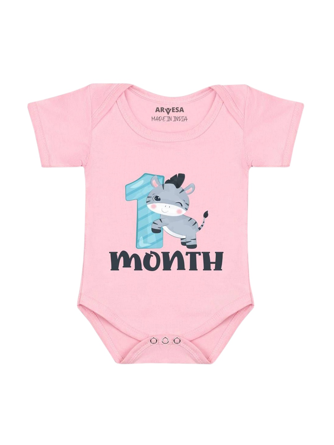 

Arvesa Infants Printed Body Suit, Pink