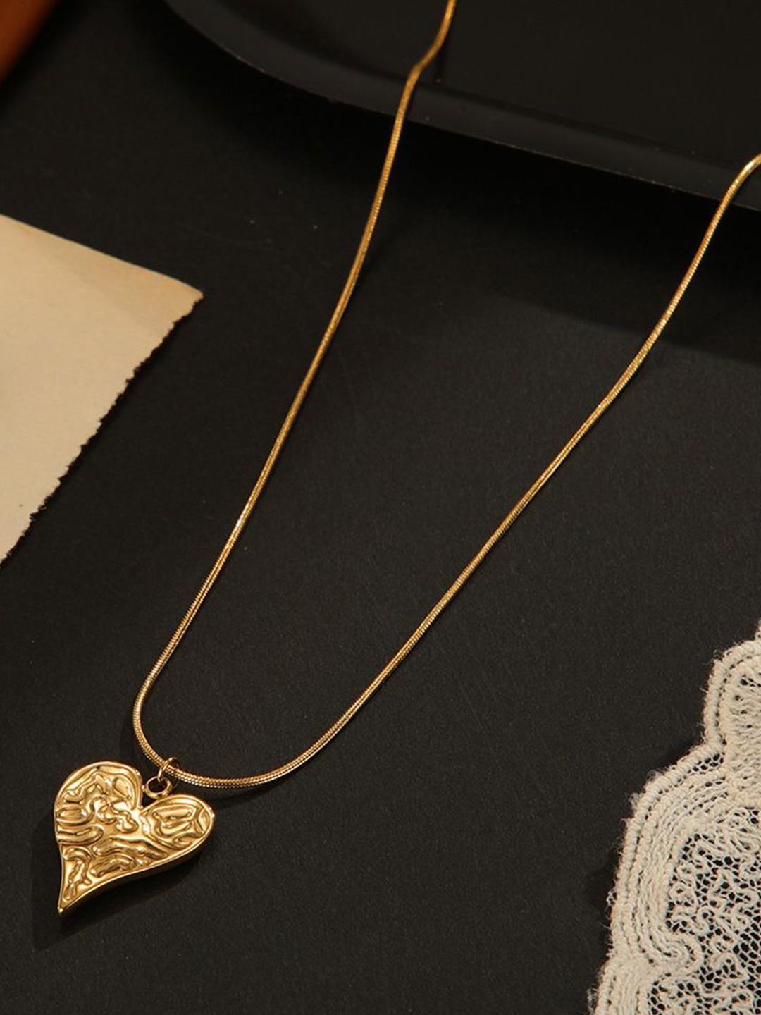 

Just Lil Things Heart Shaped Chain, Gold