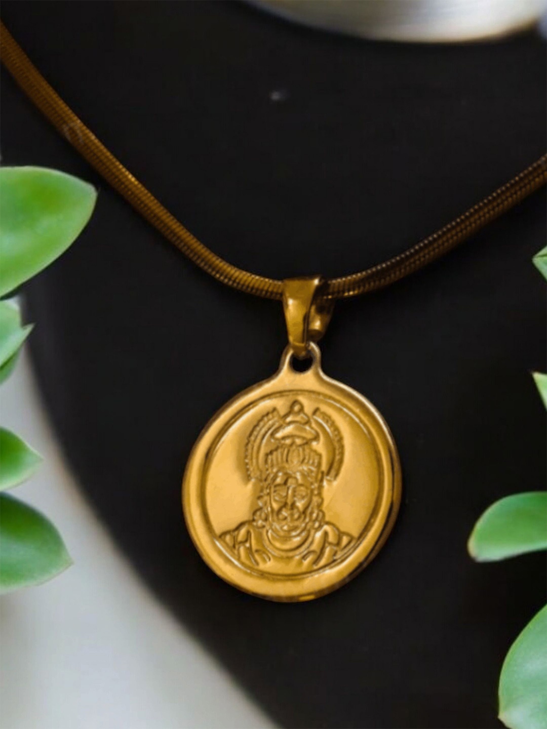

Japam Gold Plated Hanuman Ji Coin Necklace