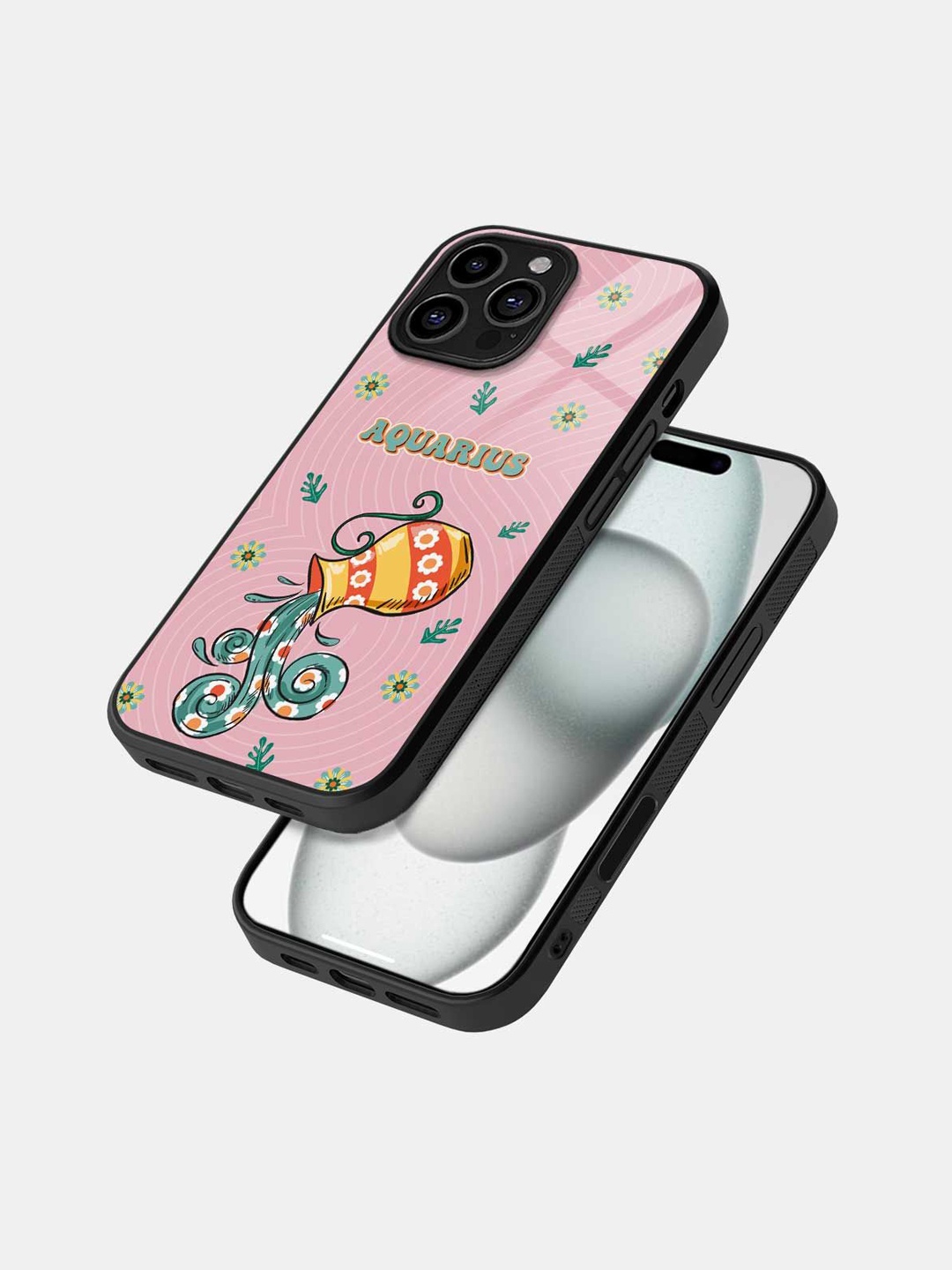 

macmerise Cartoon Characters Printed iPhone 16 Pro Bumper Case Mobile Accessories, Black