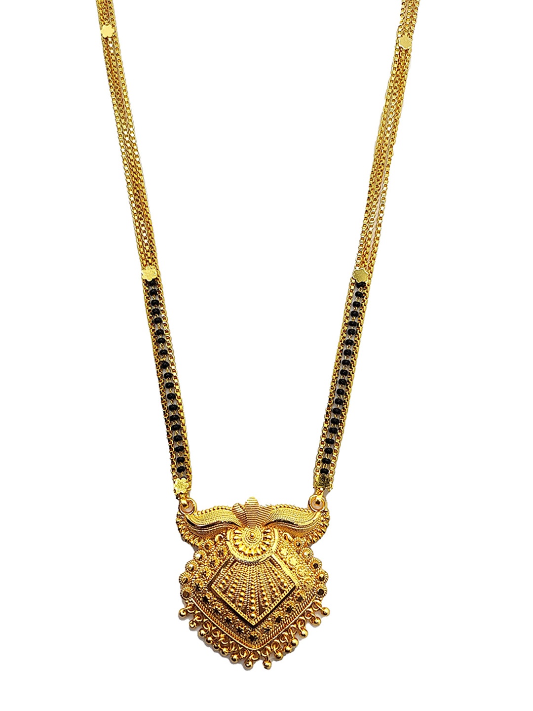 

Wynona Gold-Plated Artificial Beads Mangalsutra
