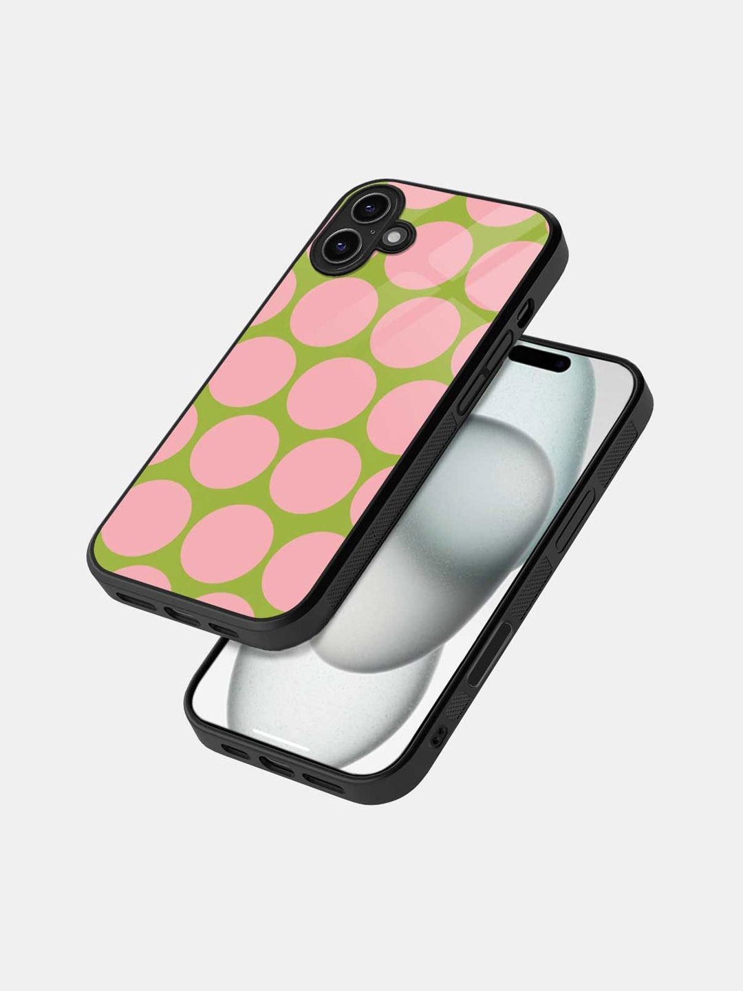 

macmerise Geometric Printed iPhone 16 Pro Bumper Case Mobile Accessories, Black
