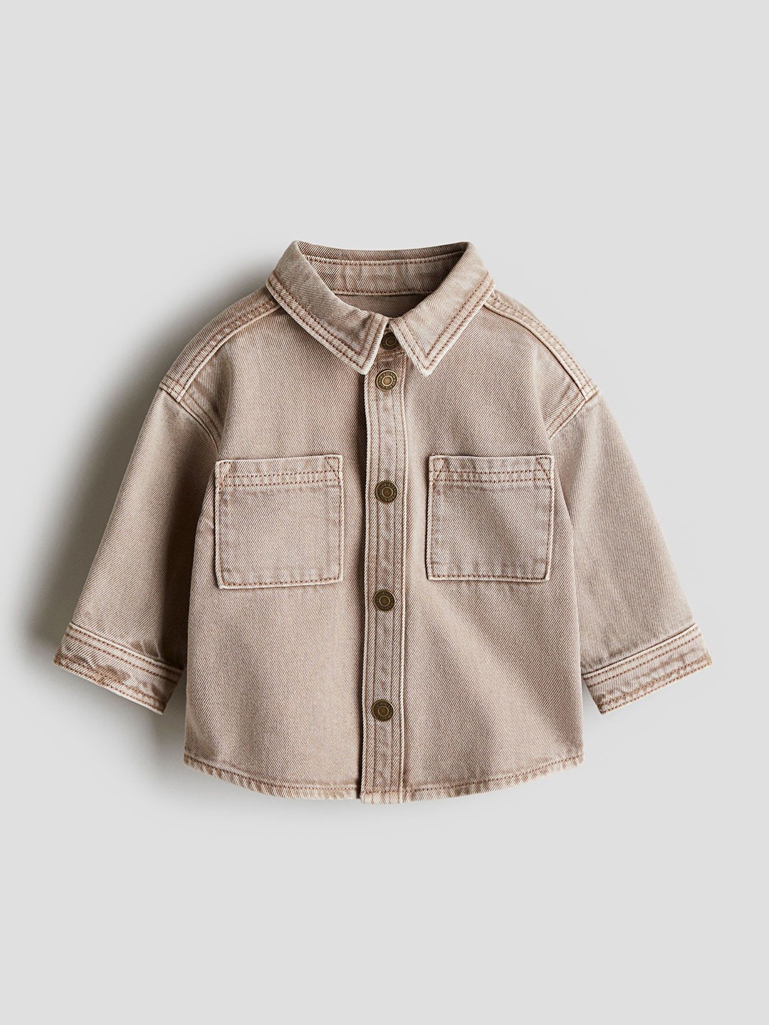 

H&M Denim Shirt, Beige