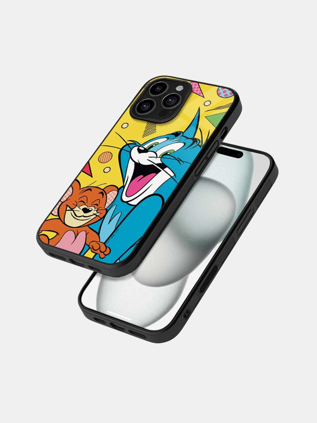 

macmerise Cartoon Characters Printed iPhone 16 Pro Max Bumper Case Mobile Accessories, Black