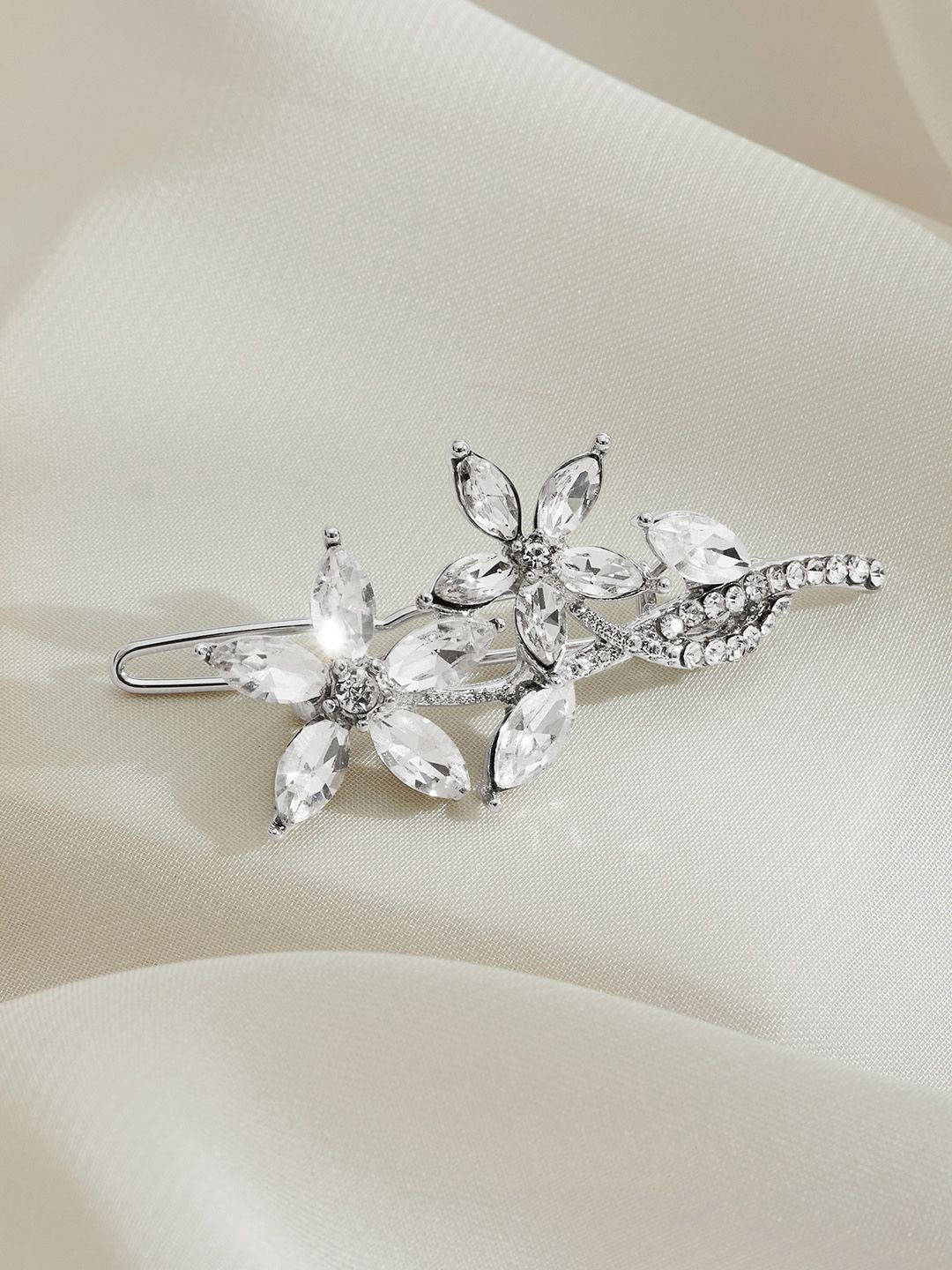 

JOKER & WITCH Women Embellished Bumpit Hair Pin, Silver