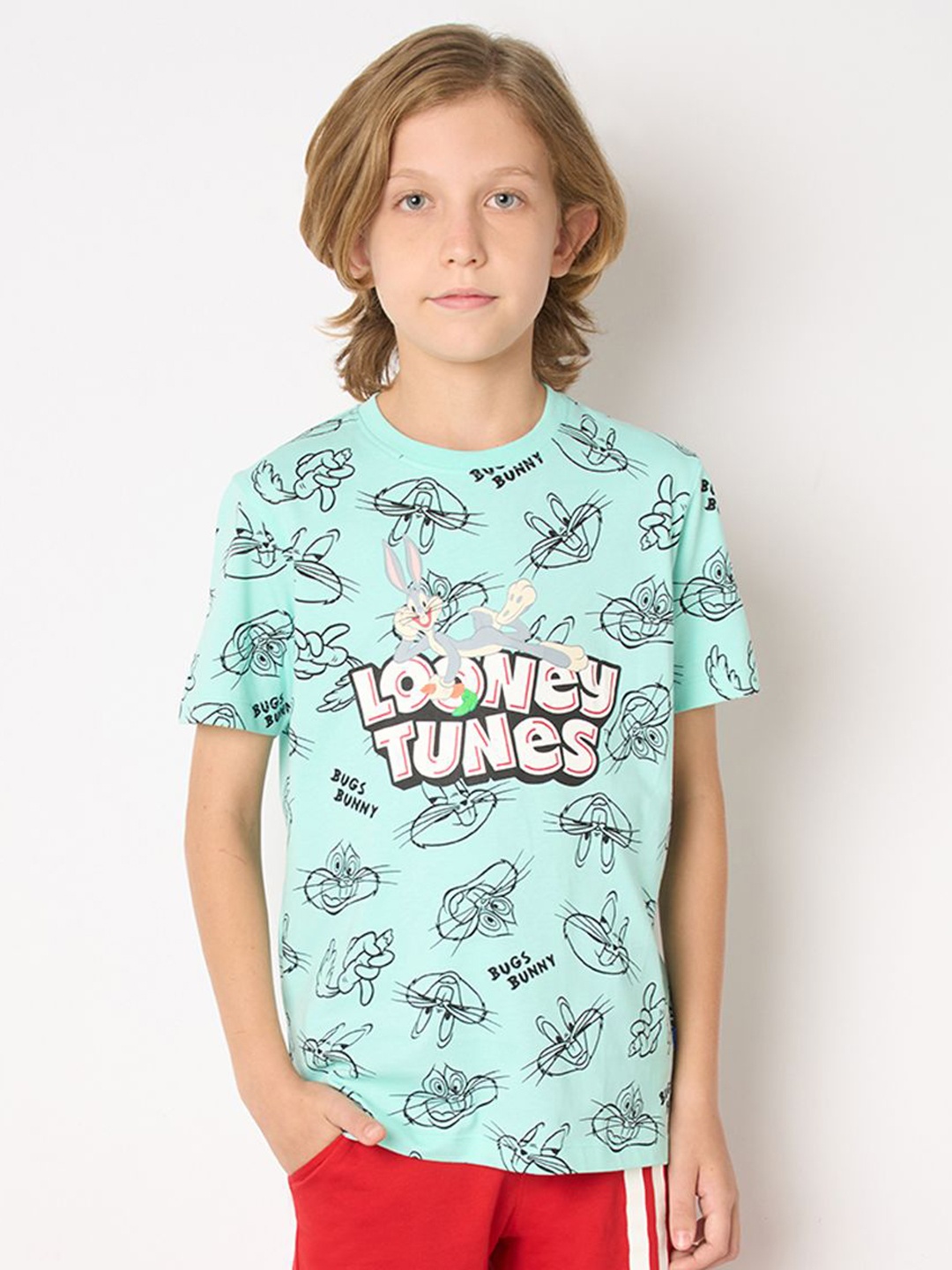 

Jack & Jones Junior Boys Printed Applique T-shirt, Blue