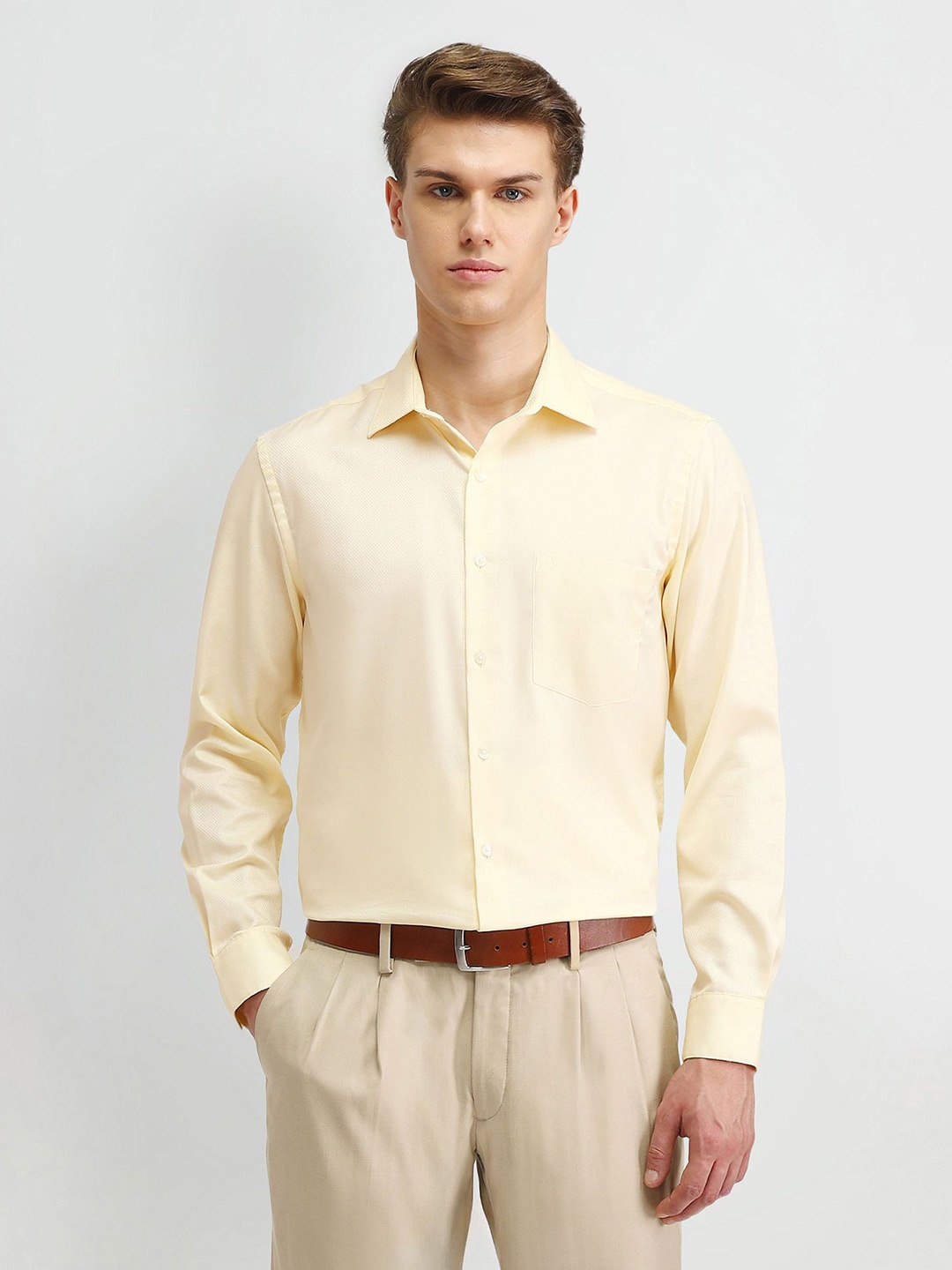 

Arrow Men Opaque Casual Shirt, Yellow