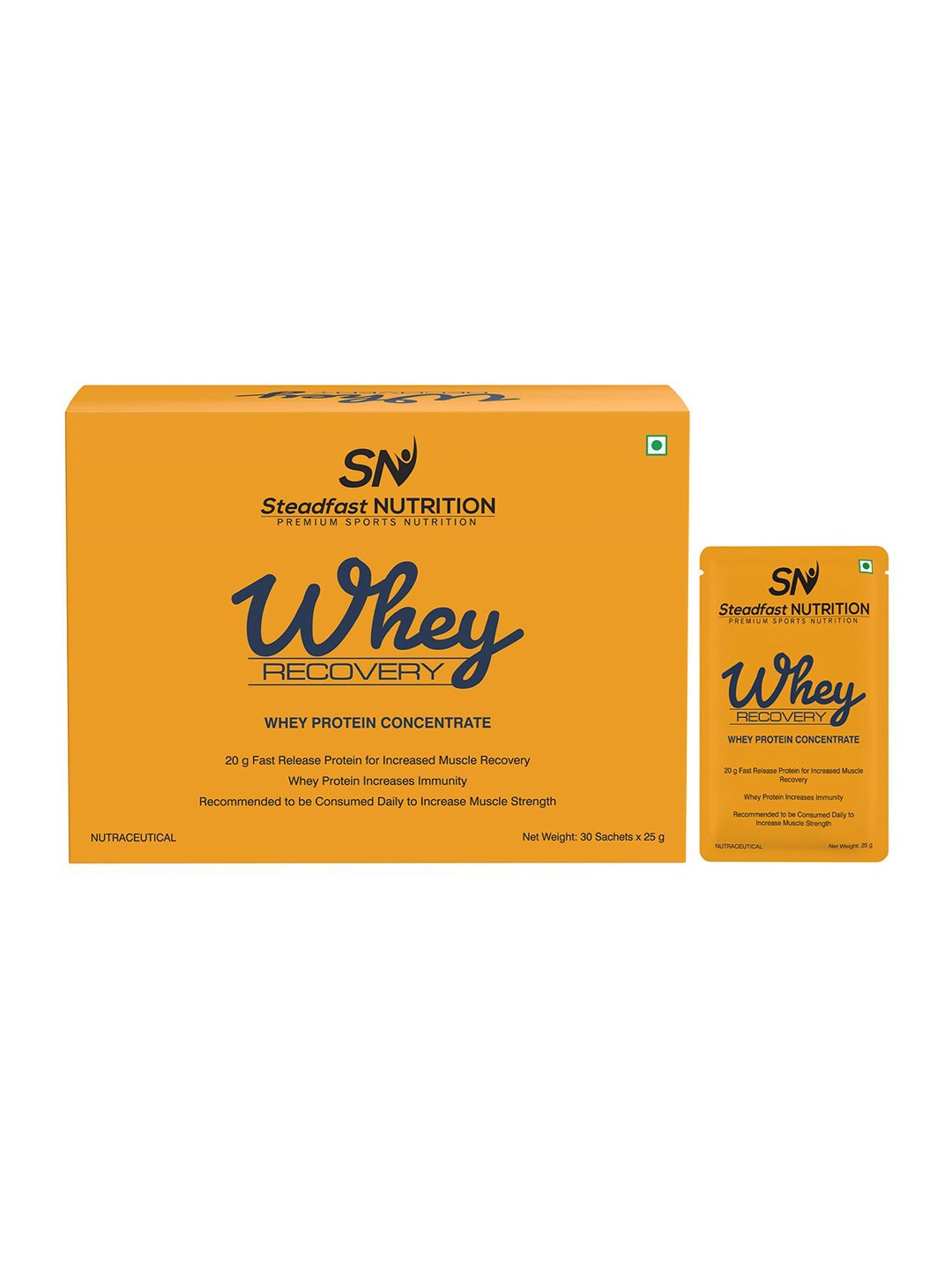 

Whey Recovery Protein Concentrate Your Everyday Protein Unflavoured 30 Sachets 750g, Yellow