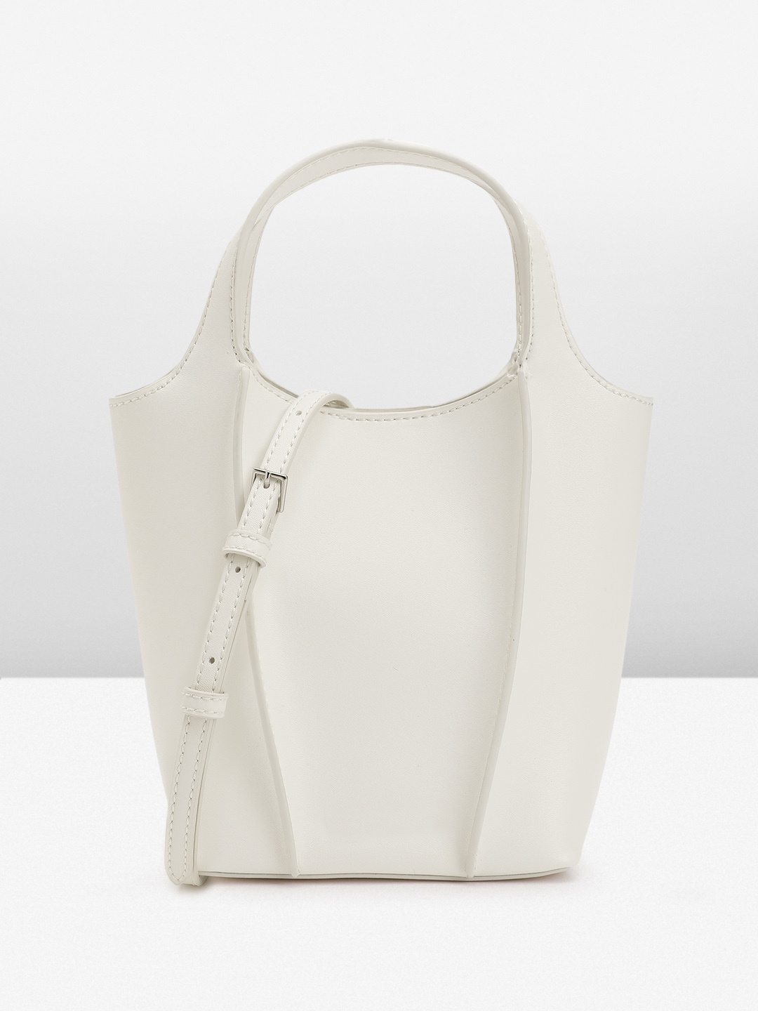 

CHARLES & KEITH Structured Handheld Bag, White