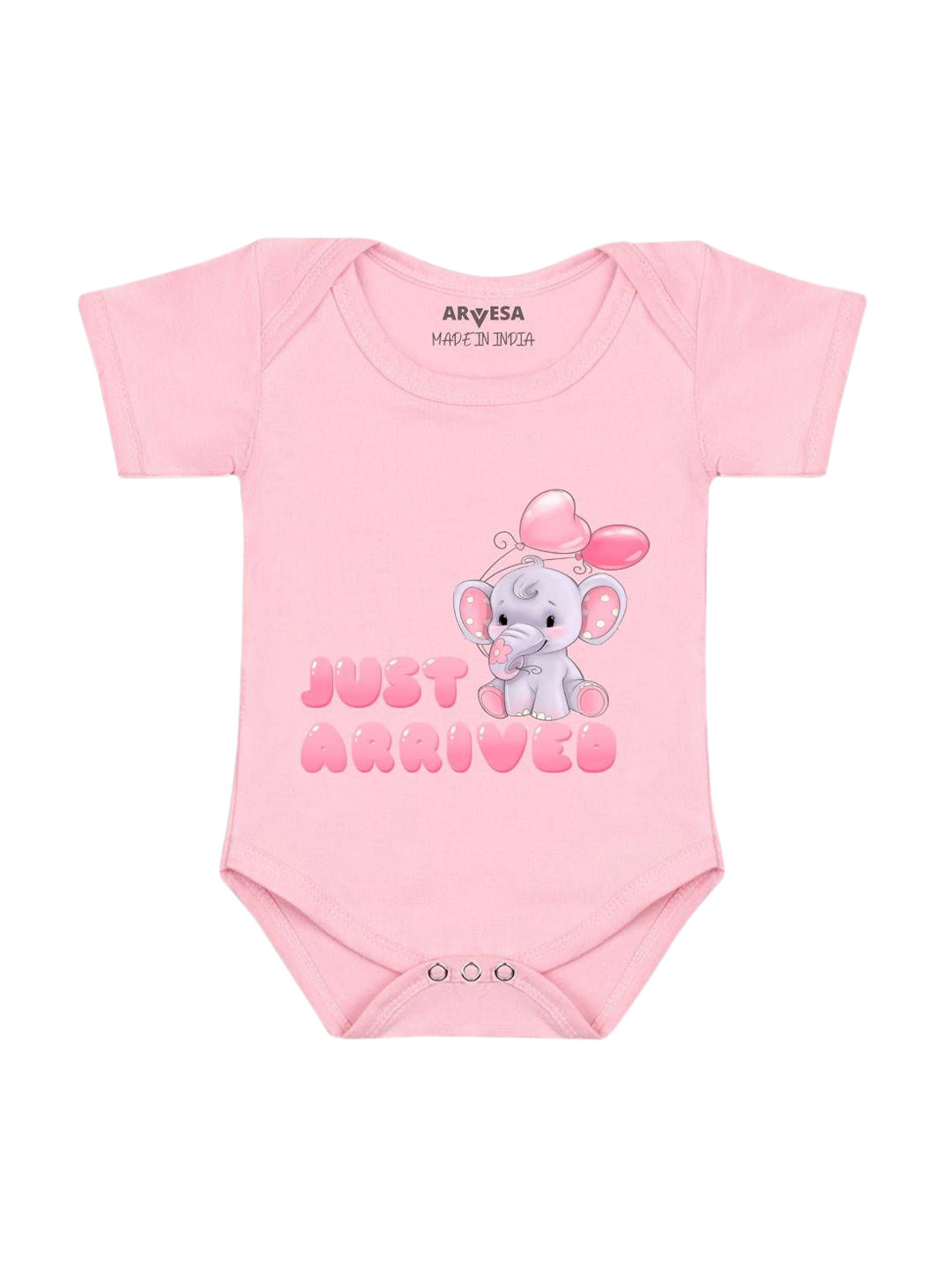 

Arvesa Infants Printed Body Suit, Pink