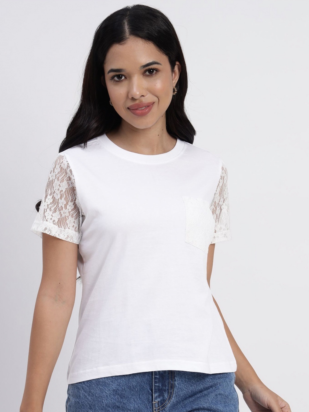 

Sands of India Lace regular T-shirt, White