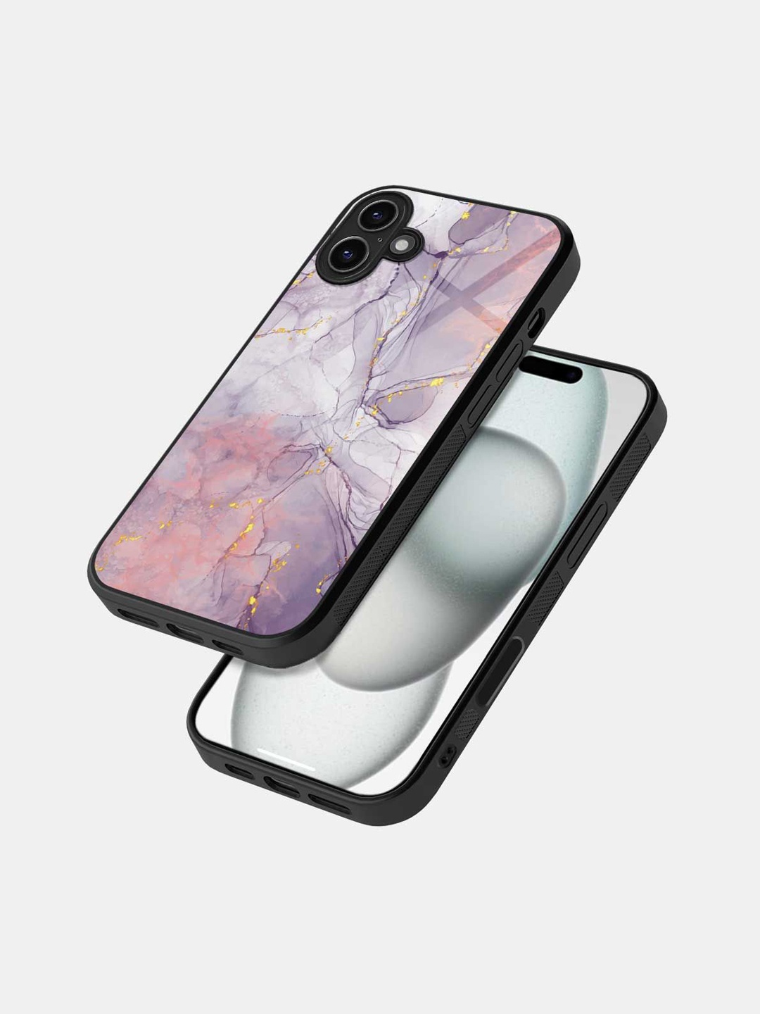 

macmerise Abstract Printed iPhone 16 Bumper Case Mobile Accessories, Black