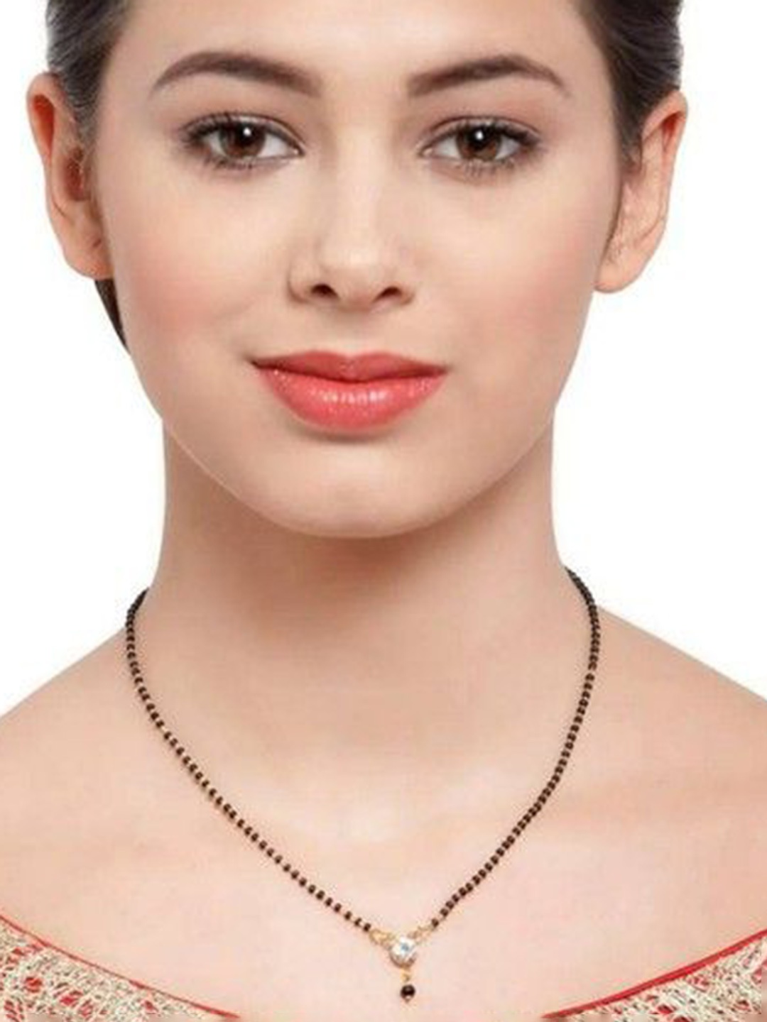

Wynona Gold-Plated Artificial Stones and Beads Mangalsutra