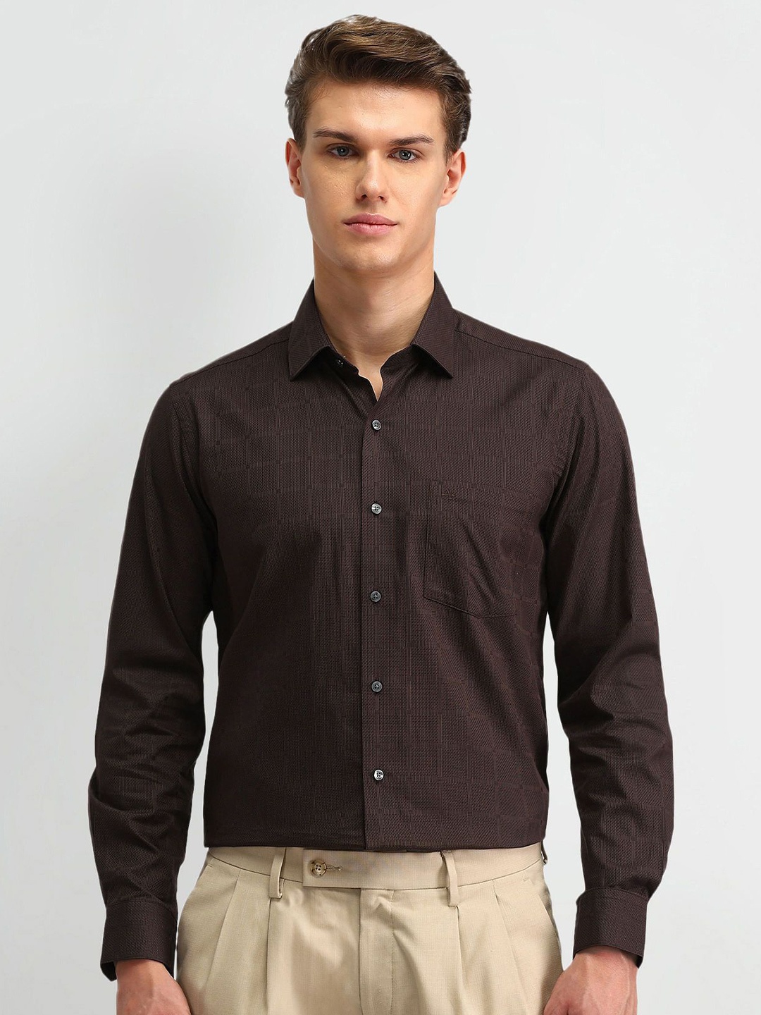 

Arrow Men Slim Fit Opaque Casual Shirt, Brown