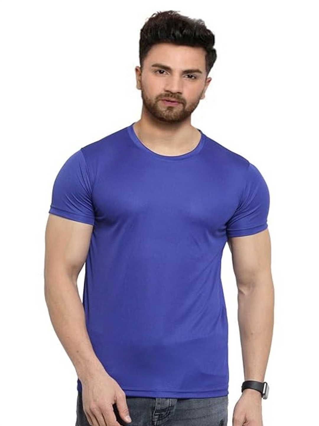 

Diving Deep Men Raw Edge T-shirt, Blue
