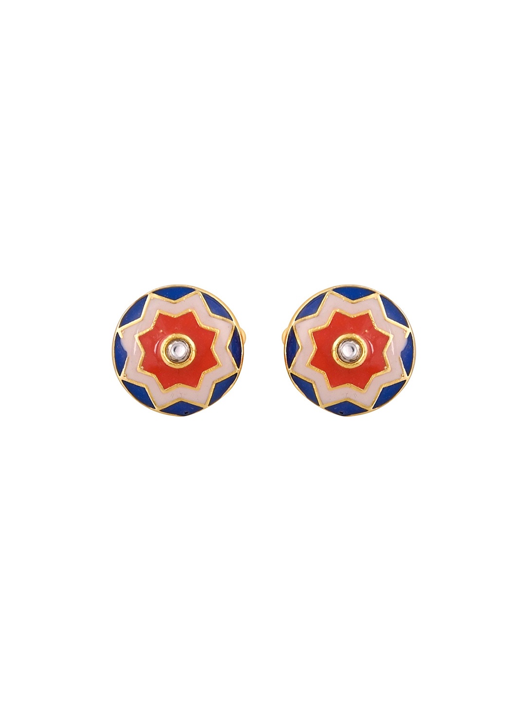 

House of Pataudi Gold-Plated Enamelled Cufflinks