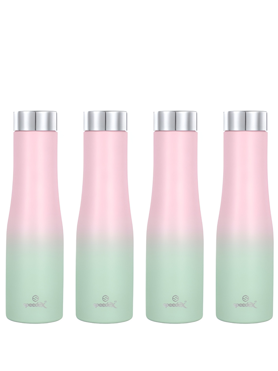 

Speedex Multicoloured Set of 4 Stainless Steel Solid Water Bottle, Multi