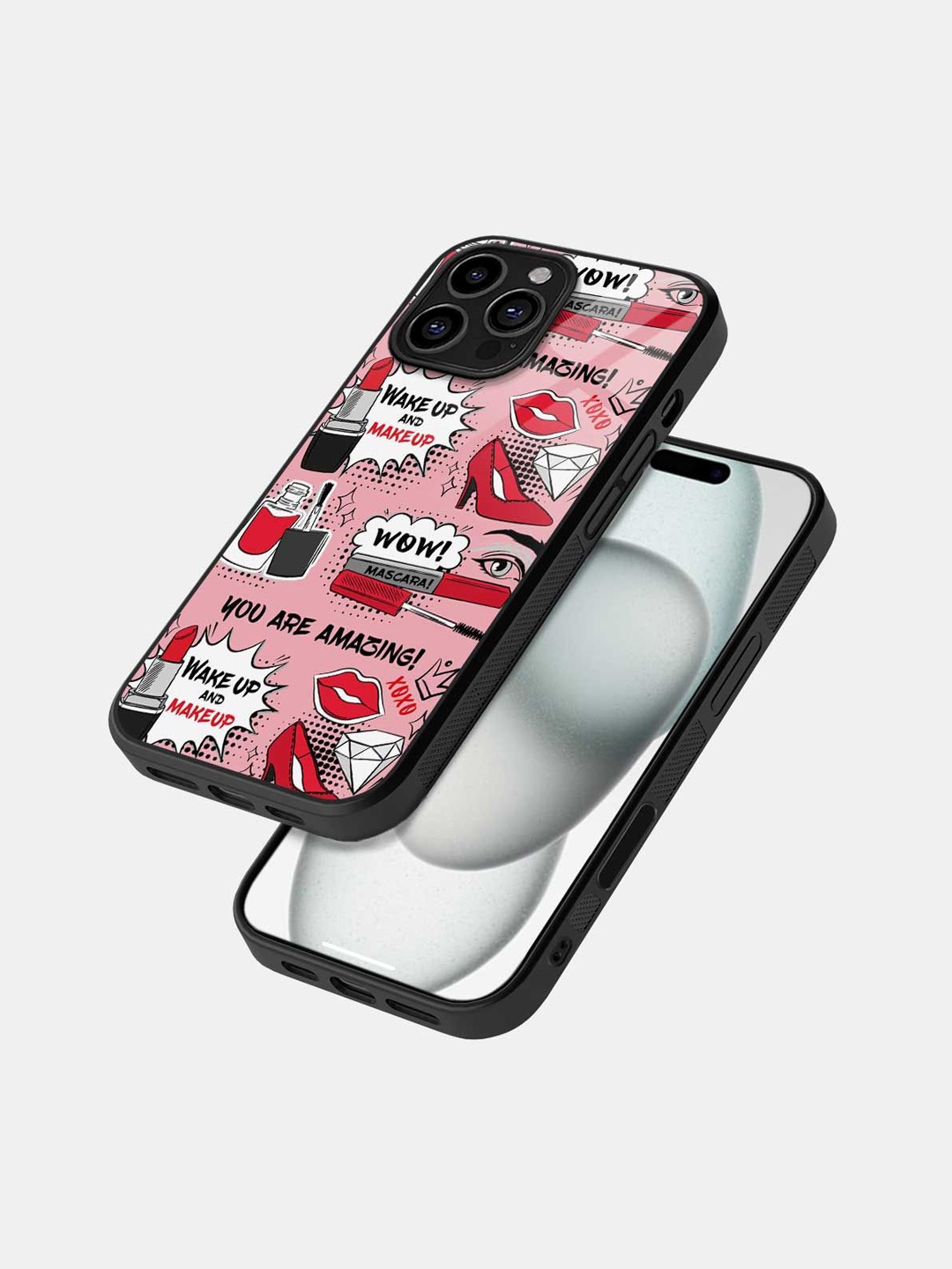

macmerise Typography Printed iPhone 16 Pro Max Bumper Case Mobile Accessories, Black