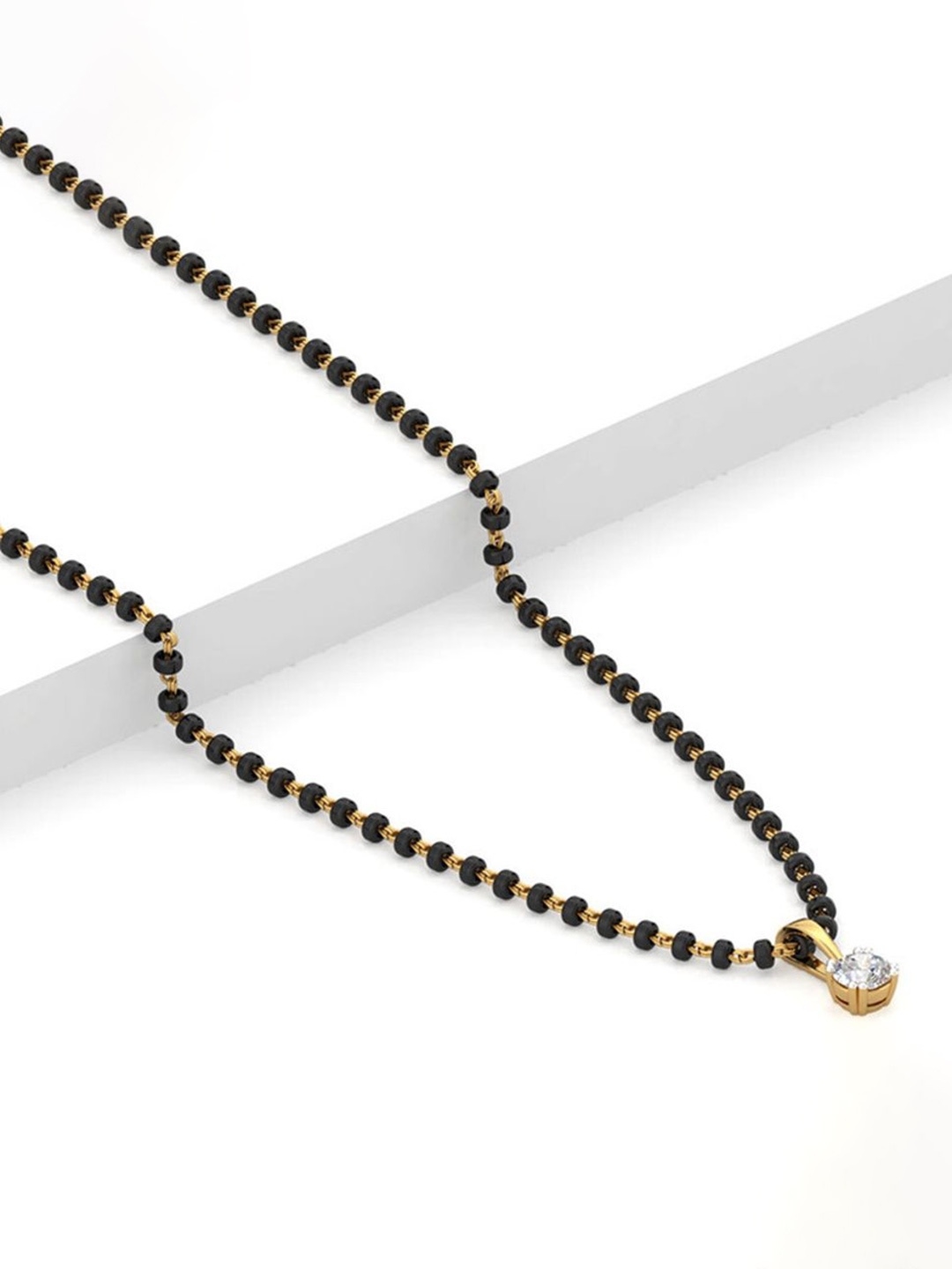 

Wynona Gold-Plated Artificial Stones and Beads Mangalsutra
