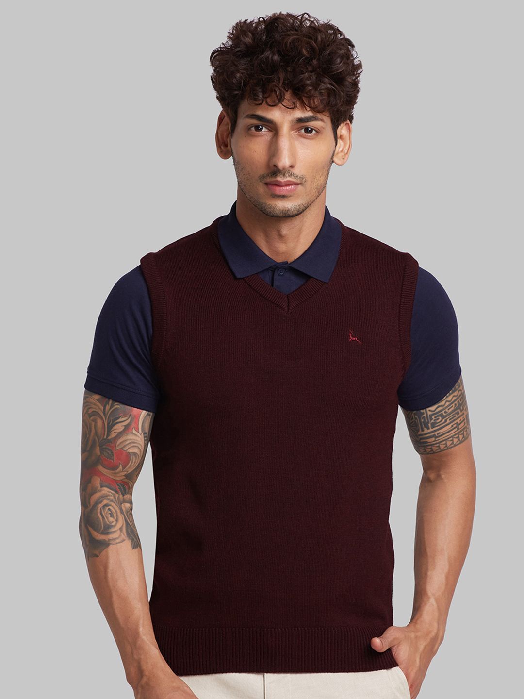 

Parx Men Sweater Vest, Maroon