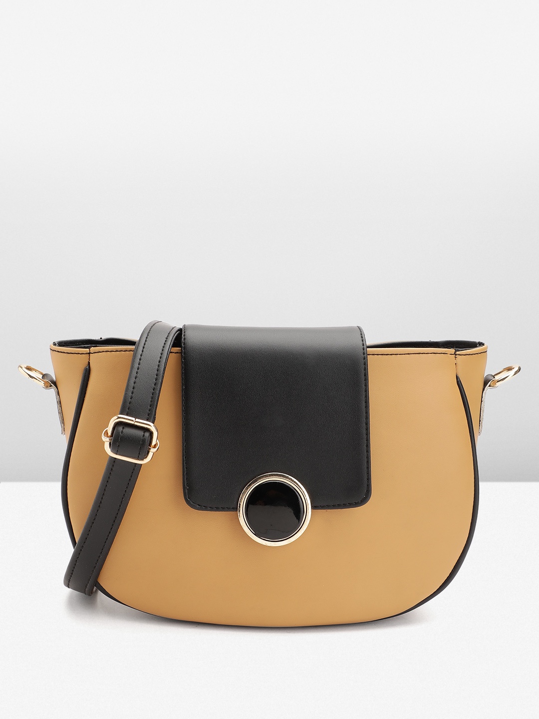 

Mast & Harbour Colourblocked Structured Sling Bag, Mustard
