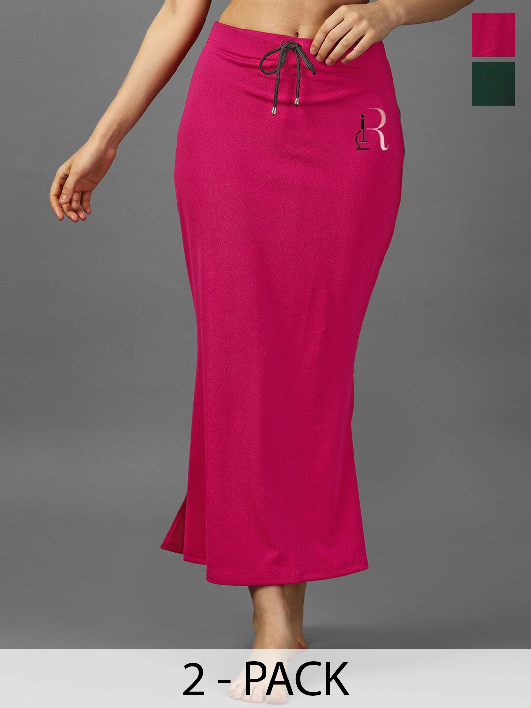 

IndianRang Pack Of 2 Mid-Rise Strecheble Saree Shapewear, Pink