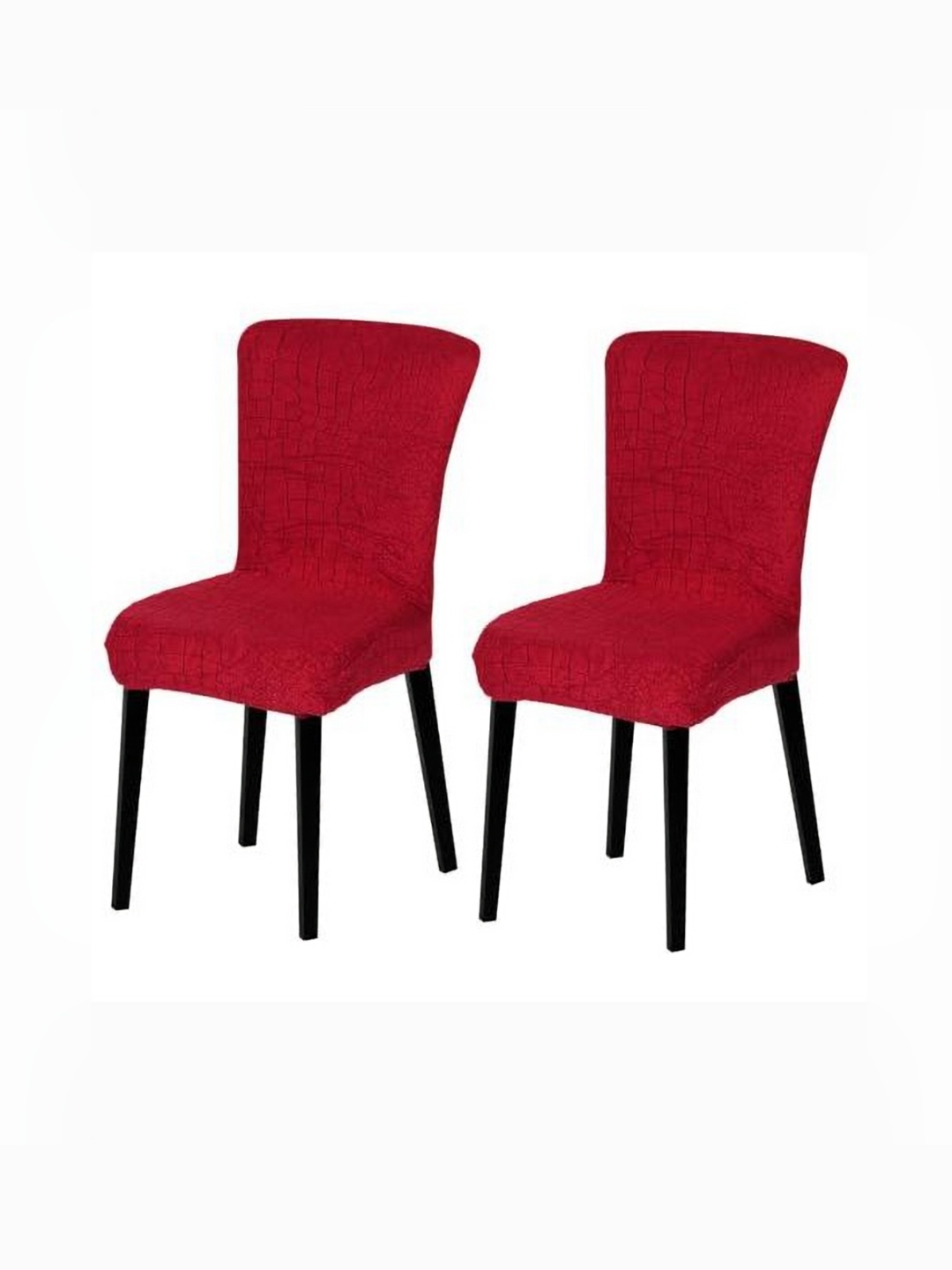 

HOUSE OF QUIRK Maroon 2 Pieces Textured Jacquard Stretchable Chair Cover