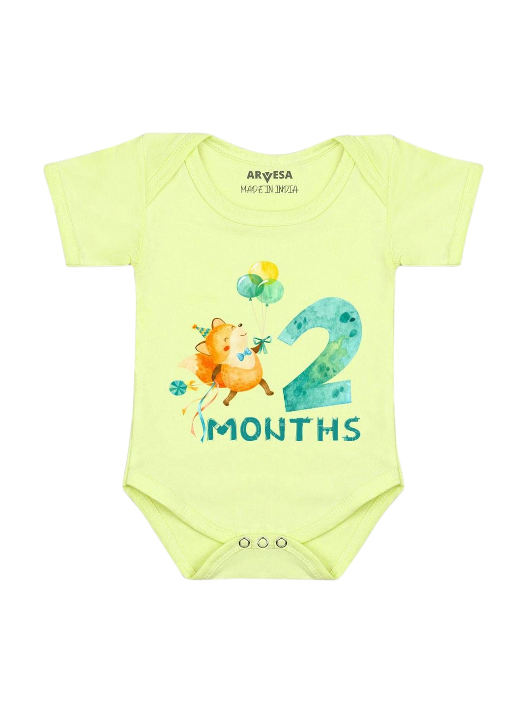 

Arvesa Infants Printed Body Suit, Yellow