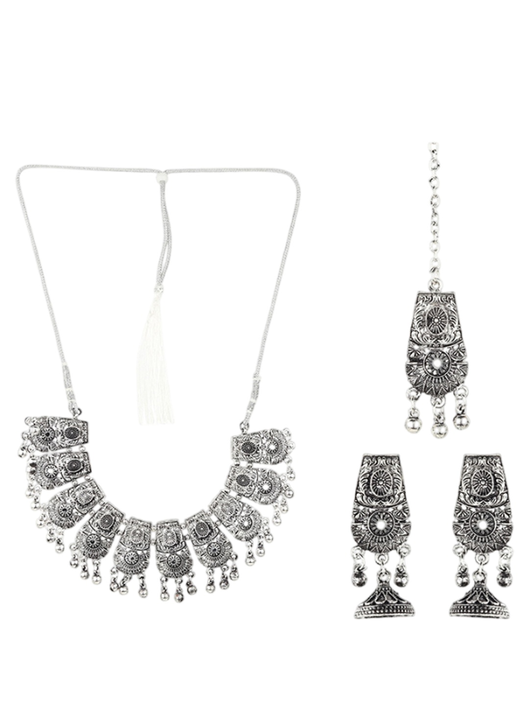 

Rhosyn Oxidized Silver Plated Jewellery Set