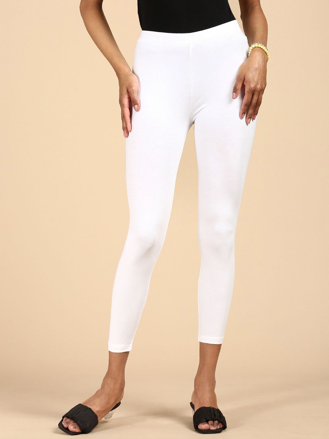 

De Moza Mid-Rise Ankle-Length Leggings, White