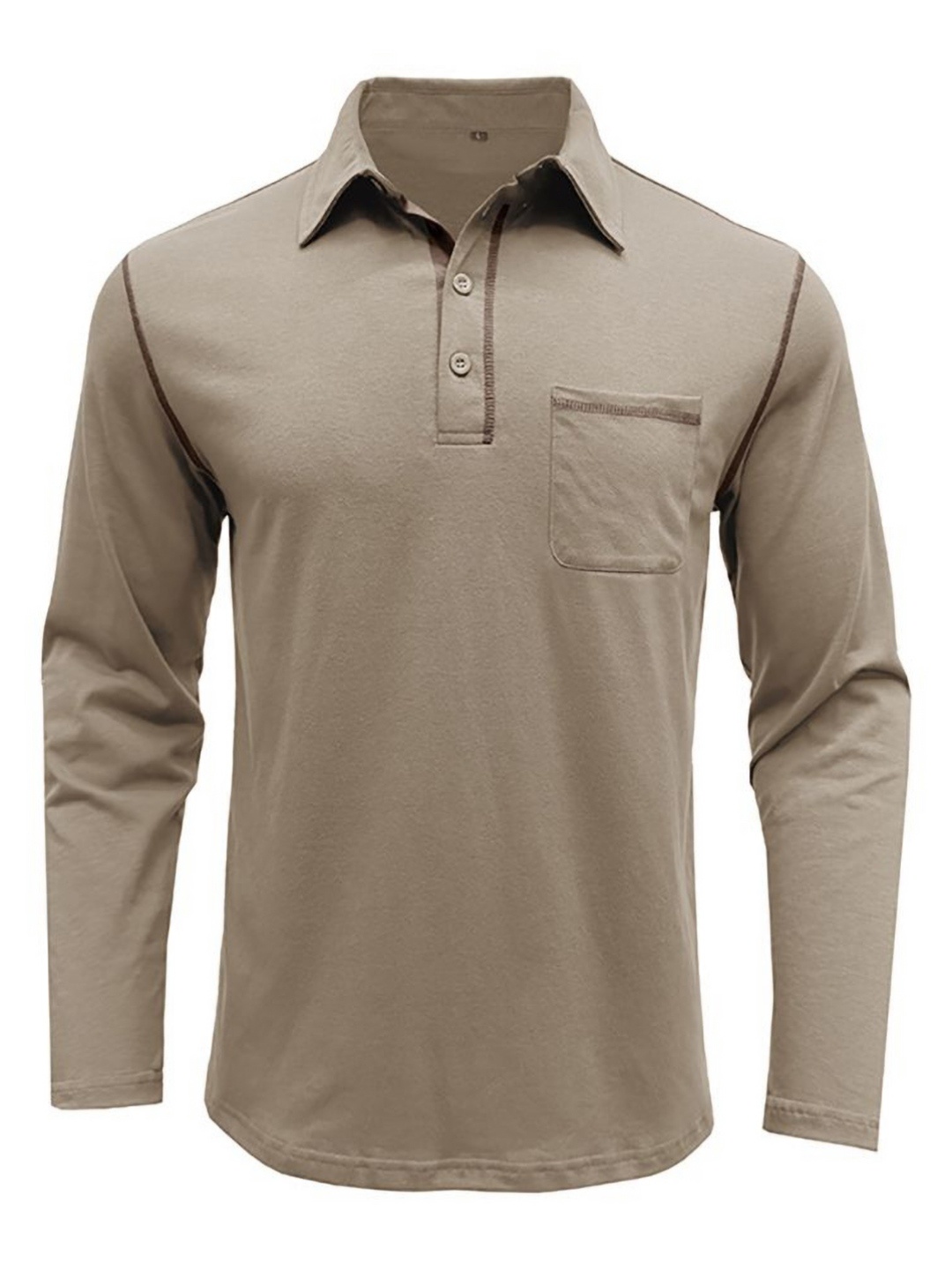 

StyleCast x Revolte Men Polo Collar T-shirt, Khaki