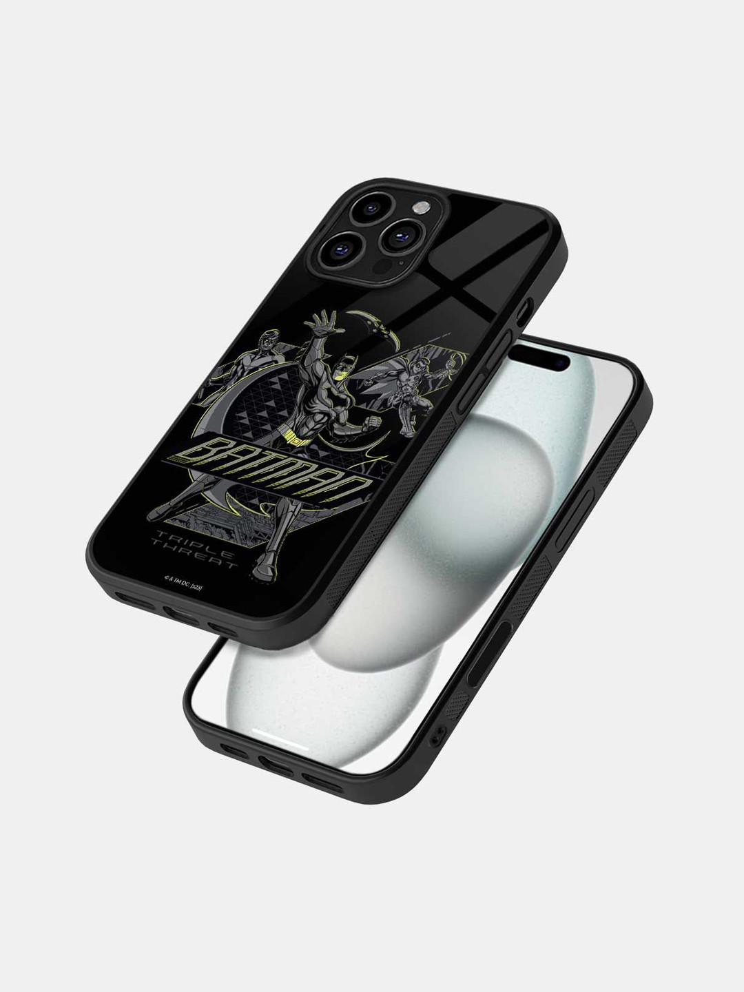 

macmerise Cartoon Characters Printed iPhone 16 Pro Bumper Case Mobile Accessories, Black