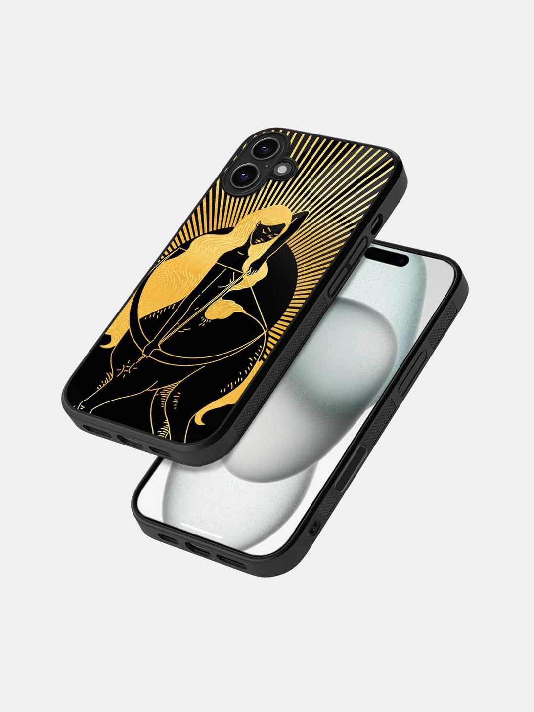 

macmerise Quirky Printed iPhone 16 Plus Bumper Case Mobile Accessories, Black