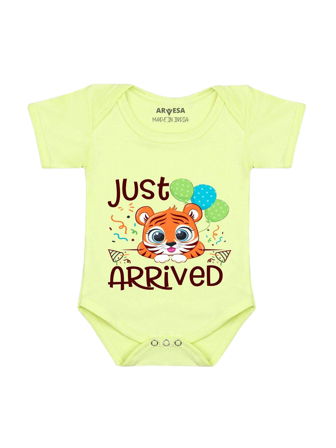 

Arvesa Infants Printed Short Sleeve Bodysuit, Yellow