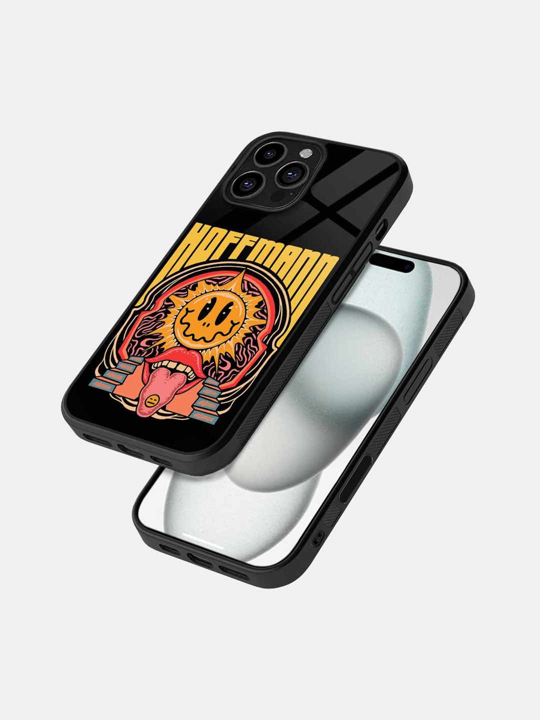 

macmerise Quirky Printed iPhone 16 Pro Max Bumper Case Mobile Accessories, Black