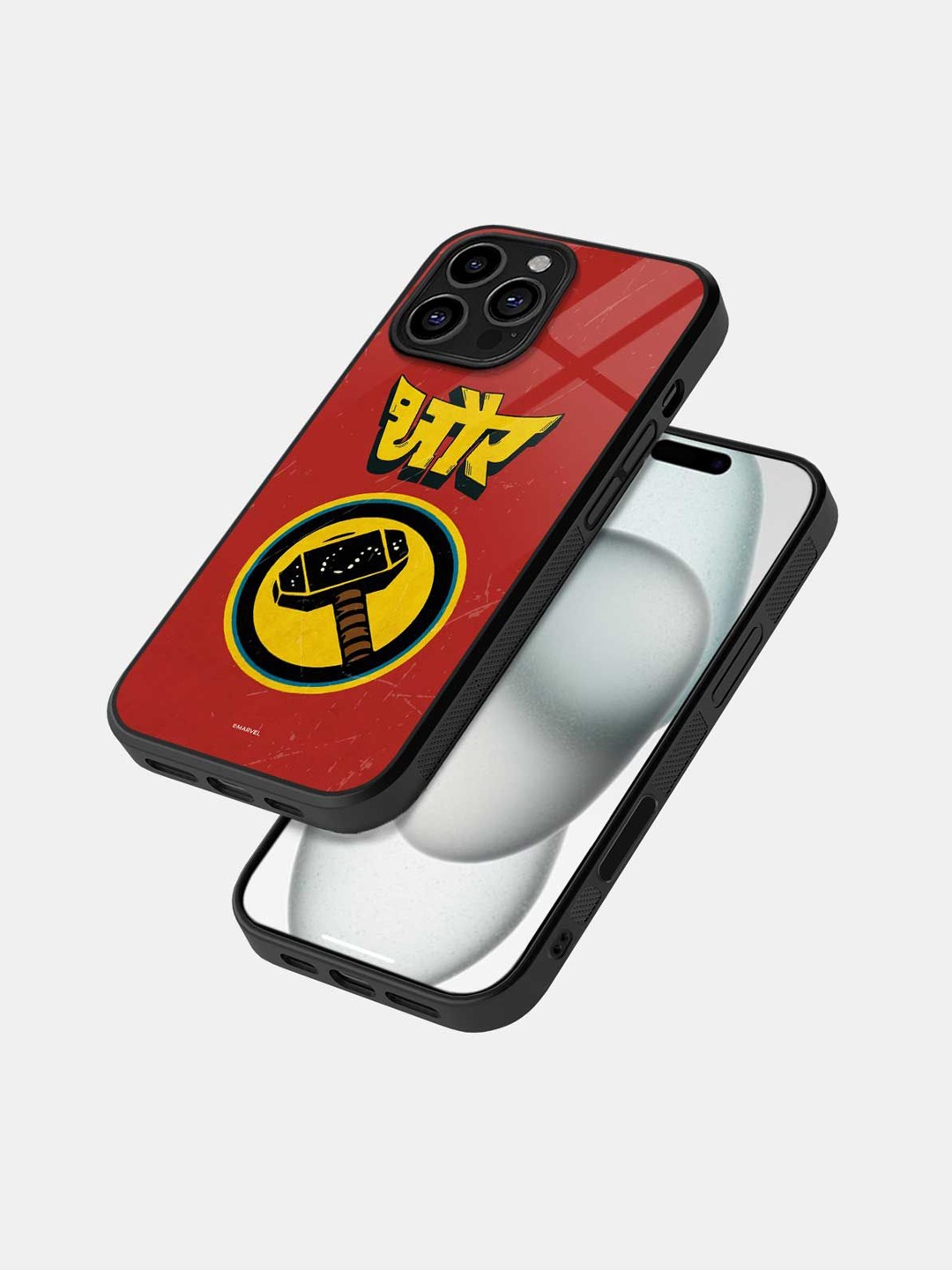 

macmerise Superhero Printed iPhone 16 Pro Max Bumper Case Mobile Accessories, Red