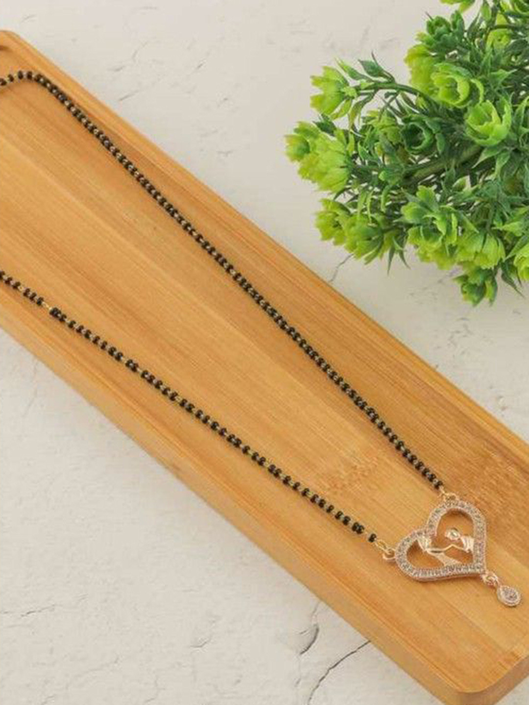 

Wynona Gold-Plated Artificial Beads Mangalsutra