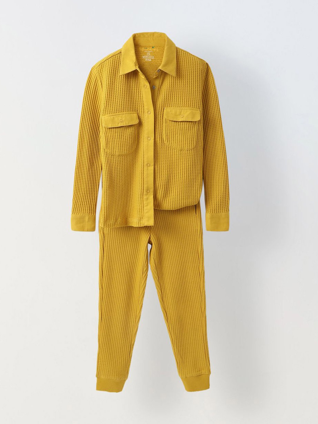 

SPUNKIES Boys Shirt with Trousers, Yellow