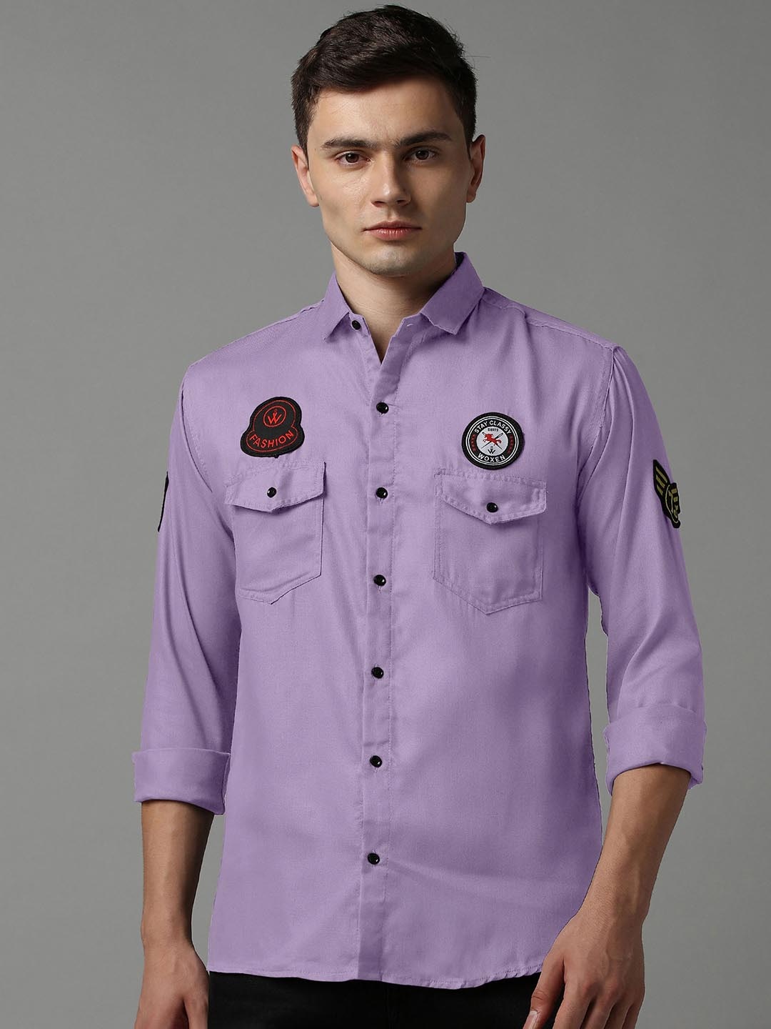 

WOXEN Men Original Opaque Casual Shirt, Purple