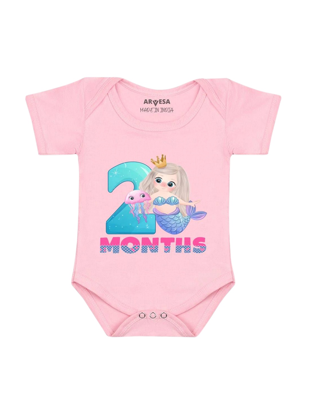 

Arvesa Infants Printed Bodysuit, Pink