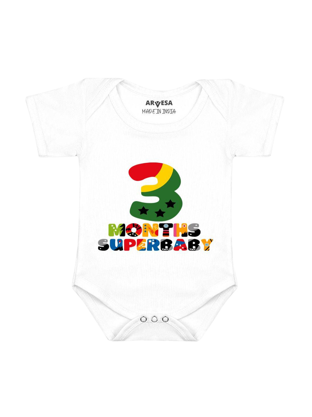 

Arvesa Infants Printed Bodysuit, White