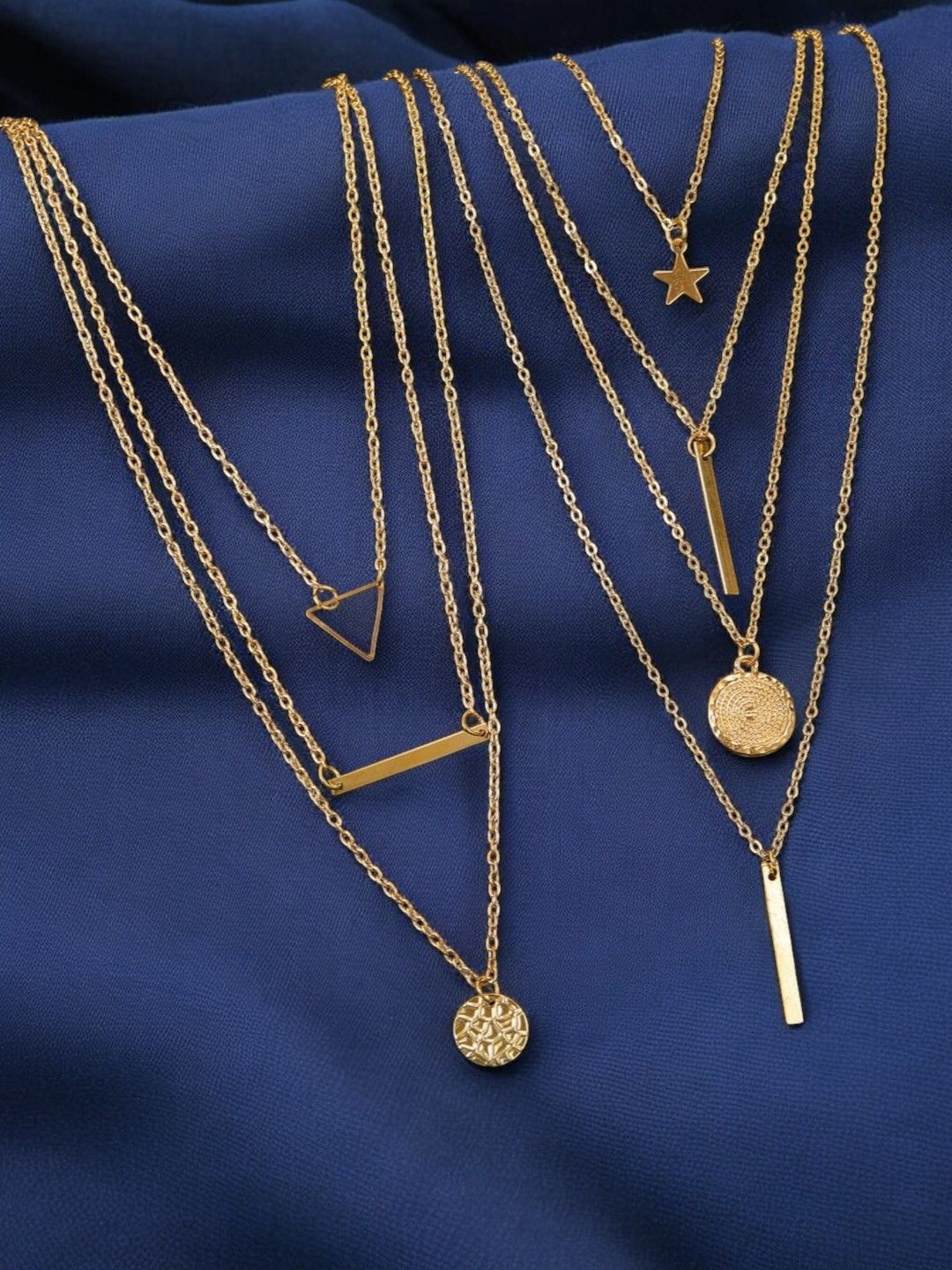 

DressBerry Set Of 2 Layered Chain, Gold