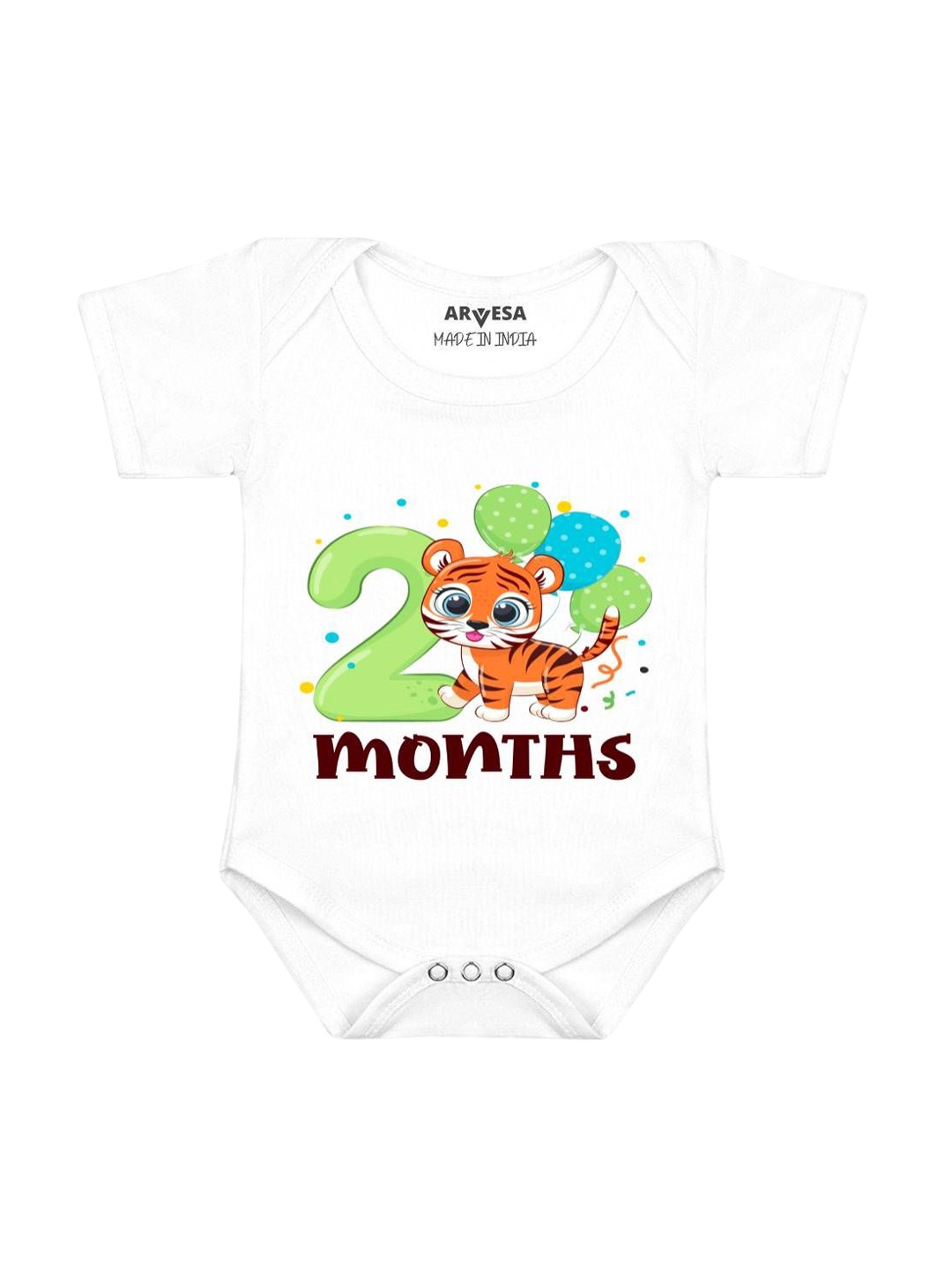 

Arvesa Infants Printed Body Suit, White